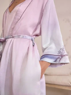 Next Pink Scene Lightweight Dressing Gown Best