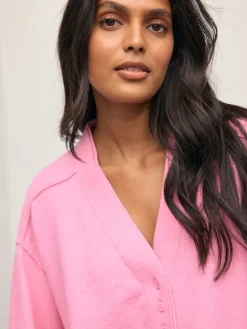 Next Pink Supersoft V-Neck Cardigan With Pockets Best