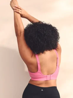 Next Ultimate Support Non Pad Minimising Wired Dry Tech High Impact Sports Bra Pink Online