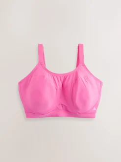 Next Ultimate Support Non Pad Minimising Wired Dry Tech High Impact Sports Bra Pink Online