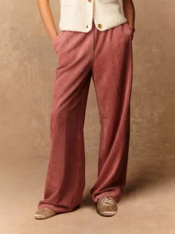 Next Pink Wide Leg Soft Cord Trousers Sale