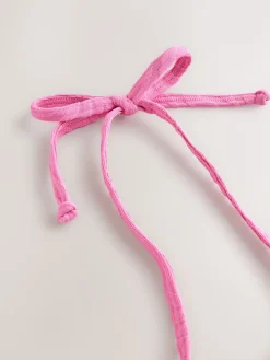 Next Pink Zebra Textured Padded Wired Plunge Bikini Top New