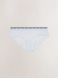 Next Short Cotton Logo Knickers 4 Pack Pink/Blue Stripe Discount
