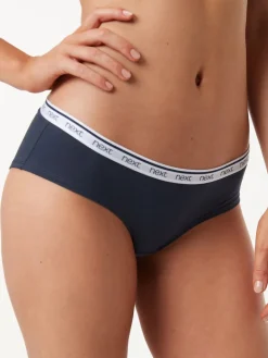 Next Short Cotton Logo Knickers 4 Pack Pink/Blue Stripe Discount