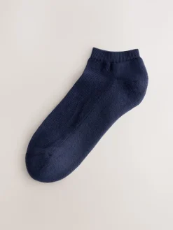 Next Cushion Sole Trainer Socks 4 Pack Pink/Blue/Neutral New