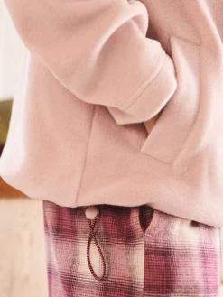 Next Half Zip Graphic Fleece Pink/Burgundy Red Discount