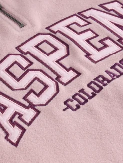 Next Half Zip Graphic Fleece Pink/Burgundy Red Discount