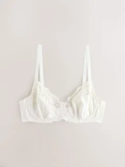 Next DD+ Non Pad Full Cup Bras 3 Pack Pink/Cream/Green Floral Sale