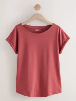 Next Cap Sleeve T-Shirts 5 Pack Pink/Green/White/Yellow Stripe/ Palm Print Sale