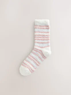 Next Cosy Ankle Socks 4 Pack Pink/Grey Bows Hot