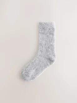 Next Velvet Cosy Socks 2 Pack Pink/Grey Sparkle Sale