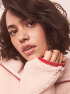 Next Pink/Red Heart Borg Full Zip Fleece Best