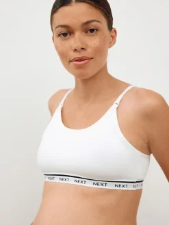 Next Maternity Nursing Crop Ultimate Comfort Tops 2 Pack Pink/White Hot