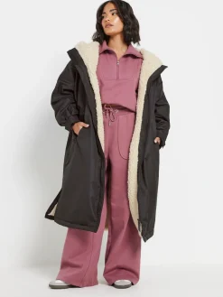 PixieGirl Petite Black Fleece Lined Changing Robe Hot