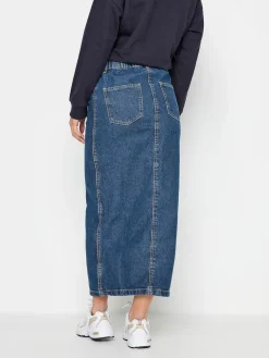 PixieGirl Petite Blue 100% Cotton Maxi Skirt Clearance