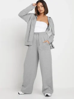 PixieGirl Petite Grey Pocket Patch Wide Leg Joggers Best