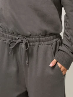 PixieGirl Petite Grey Sweat Wide Leg Jumpsuit Discount