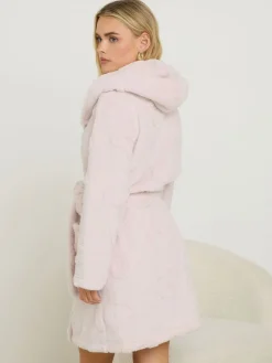 PixieGirl Petite Pink Short Hooded Robe Best