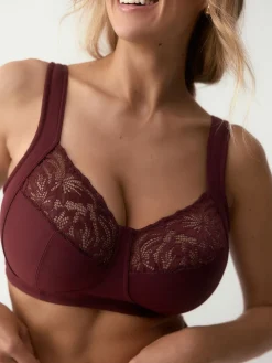 Next F-K Ultimate Comfort Cup Padded Strap Non Pad Non Wired Bra with Side Support Plum Purple Hot