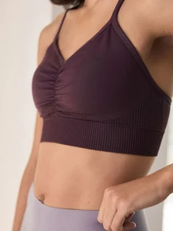 Next Seamless Strappy Sports Bra Plum Purple Sale