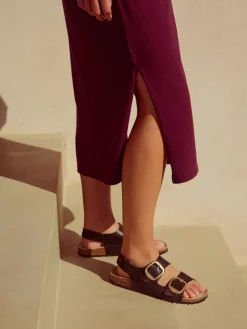 Next Twist Short Sleeved T-Shirt Summer Dress Plum Purple Discount