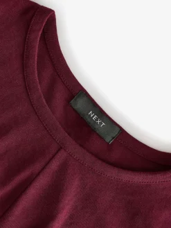 Next Twist Short Sleeved T-Shirt Summer Dress Plum Purple Discount