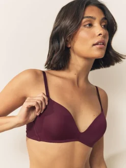 Next A-E Push Up Padded Non Wired Smoothing Bras 2 Pack Plum Purple/Navy Discount