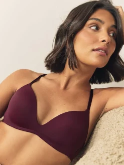 Next A-E Push Up Padded Non Wired Smoothing Bras 2 Pack Plum Purple/Navy Discount