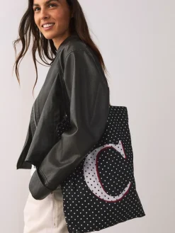 Next Cotton Shopper Bag Polka Dot Discount