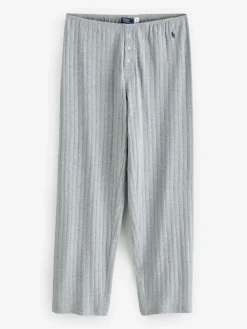 Polo Ralph Lauren Grey Henley/Wide Leg Sleep Set Hot