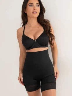 Pour Moi Effortless Tummy Control Thigh Slimmer Shapewear Black Best