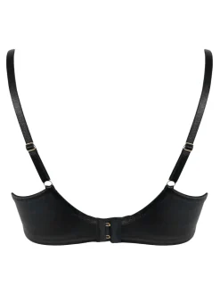 Pour Moi Black Ember Embroidered Non Padded Underwired Bra Clearance