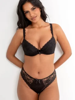 Pour Moi Black High Leg Rebel Knickers Sale