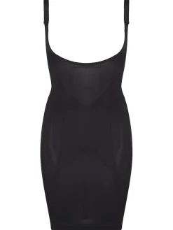 Pour Moi Black Lingerie Hourglass Shapewear Firm Tummy Control Wear Your Own Bra Slip