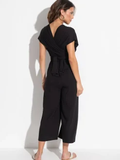 Pour Moi Black Multiway Jersey Beach Jumpsuit with Viscose Sale