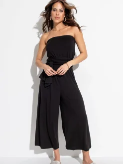 Pour Moi Black Multiway Jersey Beach Jumpsuit with Viscose Sale
