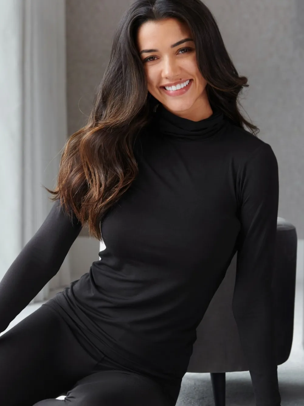 Pour Moi Roll Neck Second Skin Thermal Black Best