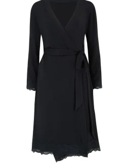 Pour Moi Sofa Loves Lace Jersey Wrap Gown Black Sale