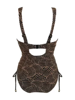 Pour Moi Black/Gold Samoa Boost Push Up Padded Underwired Swimsuit Outlet