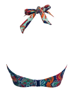 Pour Moi Halterneck Venice Beach Bikini Top Blue New