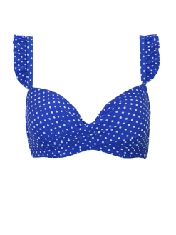 Pour Moi Padded Sicily Longline Underwired Bikini Top Blue Discount