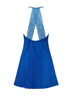 Pour Moi Short Dusk Satin Lace Chemise Blue Sale