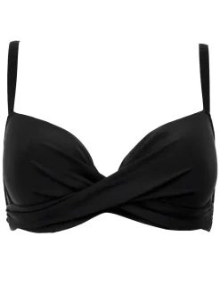 Pour Moi Charcoal Black Balcony Free Spirit Bikini Top Clearance