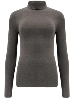 Pour Moi Roll Neck Second Skin Thermal Charcoal New