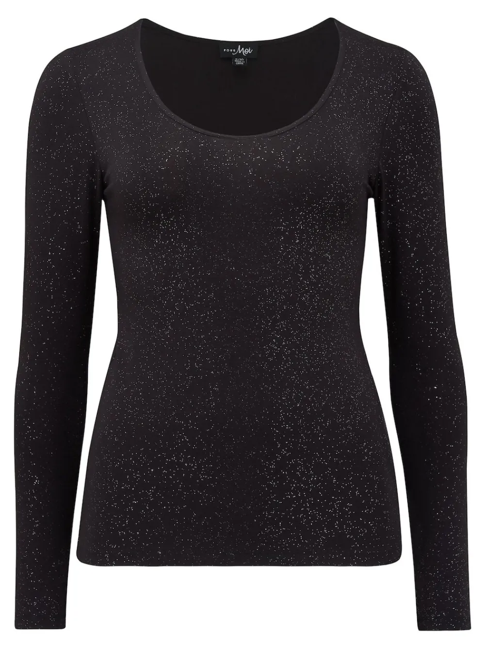 Pour Moi Glittler Black Long Sleeve Second Skin Thermal Outlet