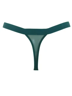 Pour Moi India Embroidery Thongs Green New