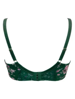 Pour Moi Non Padded Bliss Printed Mesh Side Support Bra Green Hot