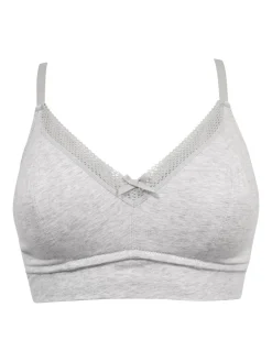 Pour Moi Non Wired Love to Lounge Cotton Non Wired Bra Grey