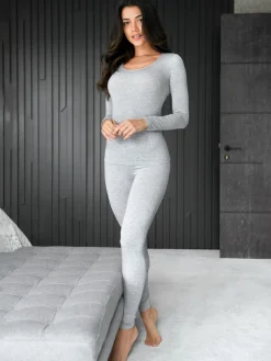 Pour Moi Second Skin Thermals Grey