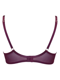 Pour Moi Magenta/Pink Padded Sonnet Two Tone Lace Bra Clearance